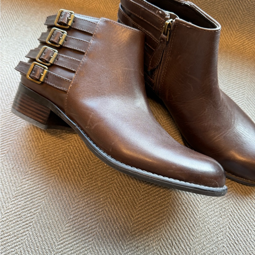 Franco Sarto Brown Leather Boots